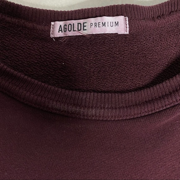 AGOLDE PREMIUM BURGUNDY SWEATSHIRT - Picture 4 of 11